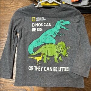 Old Navy Gray Dinosaur Long Sleeve Tee